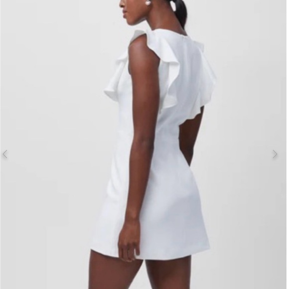 BCBGeneration White Ruffle Mini Dress - Picture 2 of 6